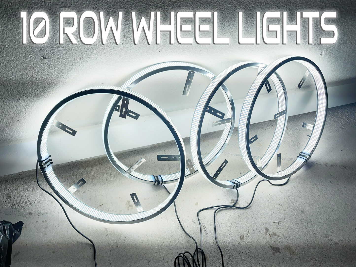 10 Row Pure White Wheel Lights