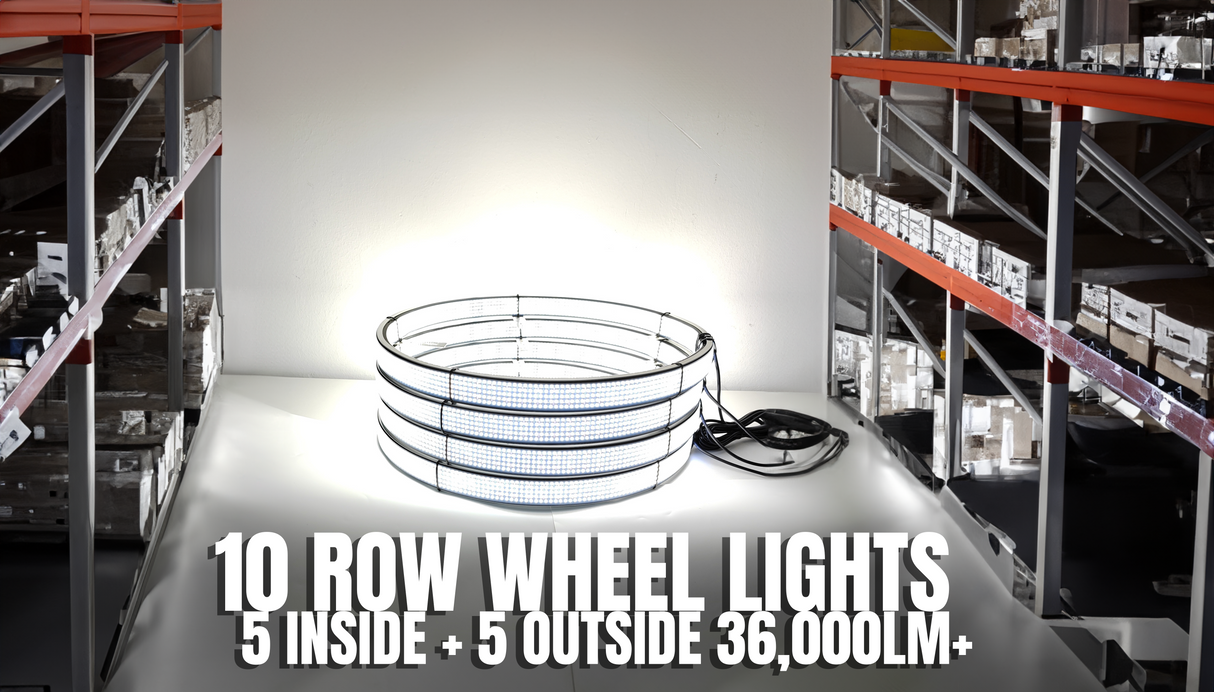 10 Row Pure White Wheel Lights