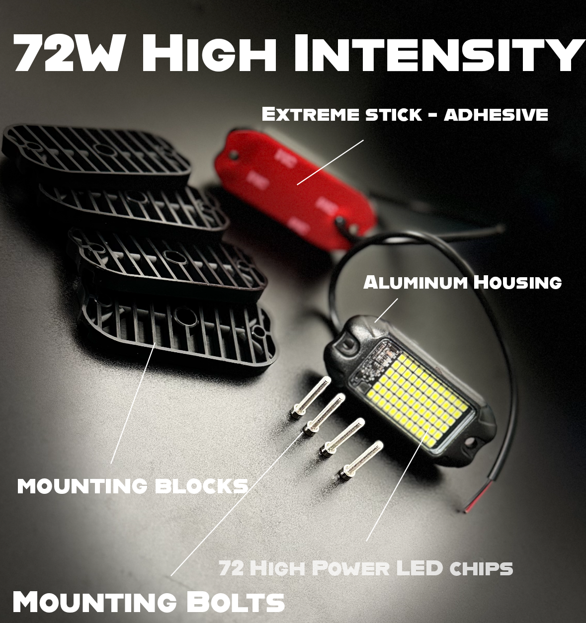 High Intensity Pure White Rock Lights