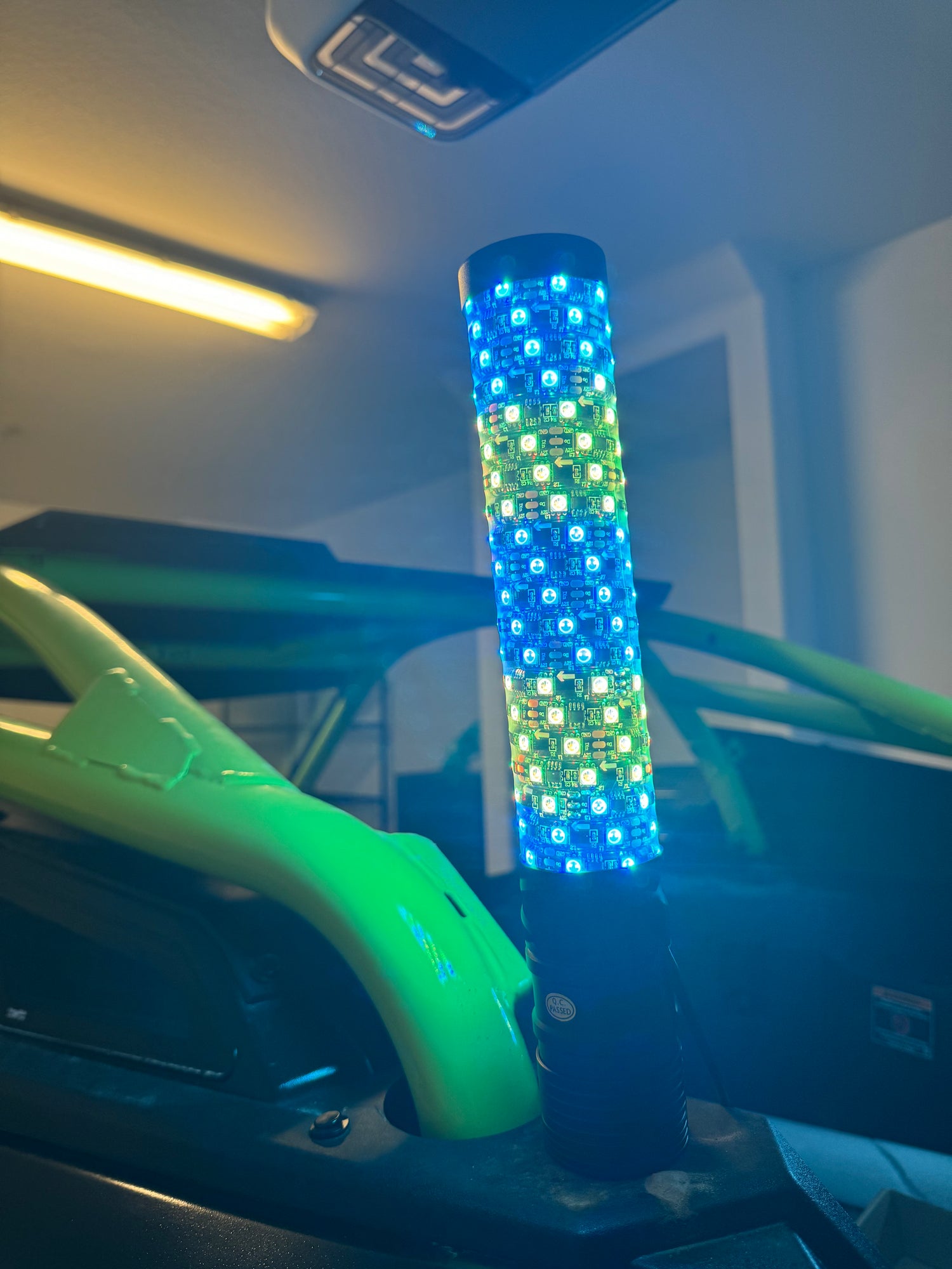 2-Pack 1ft Fat LED Whips for UTV, SXS, ATV - RGB Color-Changing