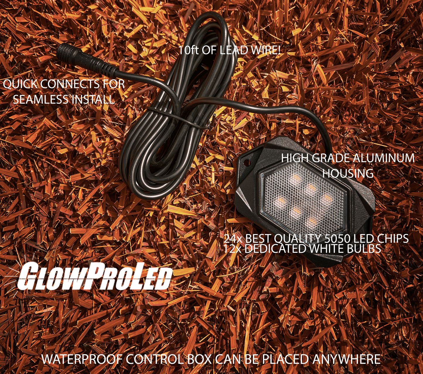 ColorFuZion™ RGB+Pure White Rock Lights