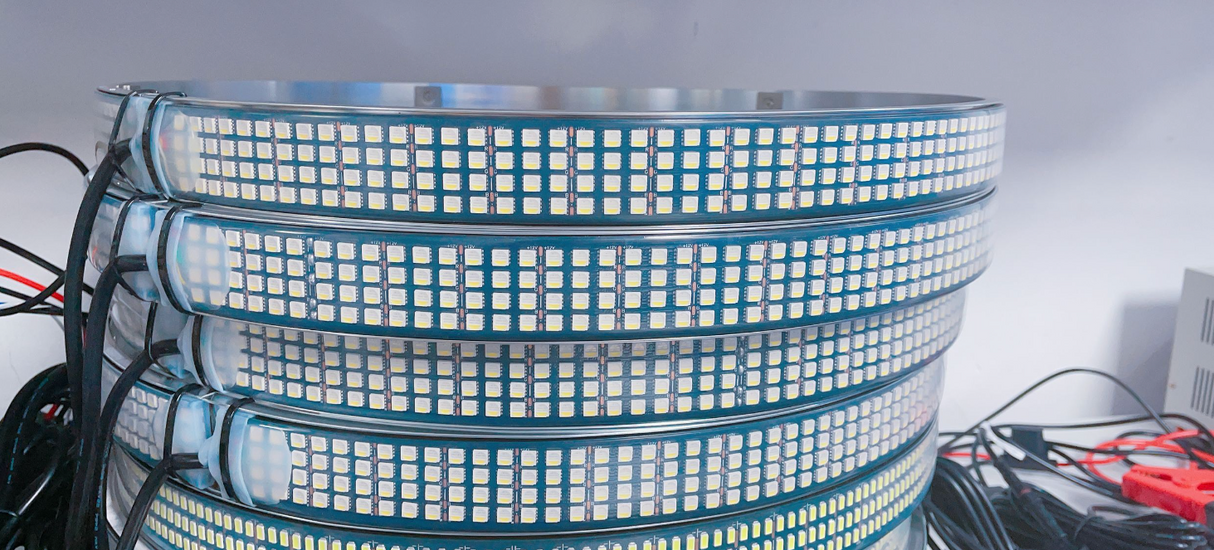 Quad Row RGBW Wheel Lights