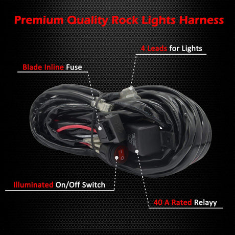 Optional Wiring Harness for LED strips/pods - Trucks led lighting lifted trucks ford chevy dodge led glow lighting