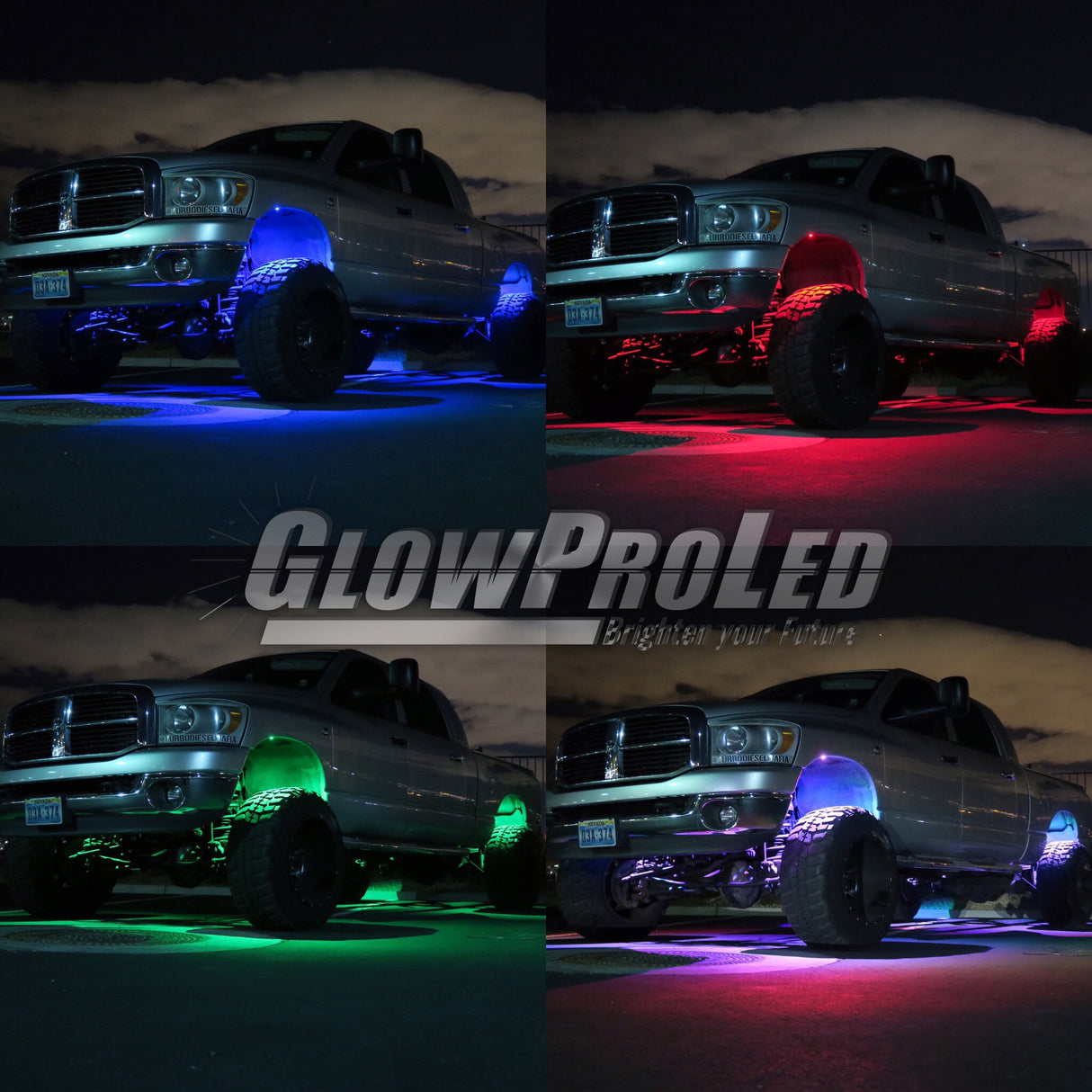 ColorFuZion™ Rock Lights - Trucks led lighting lifted trucks ford chevy dodge led glow lighting