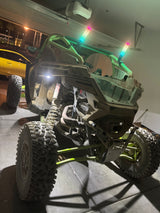 2-Pack 1ft Fat LED Whips for UTV, SXS, ATV - RGB Color-Changing