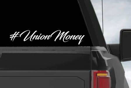 Union Money Decal