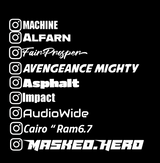 Instagram Name Decal x2
