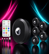 Rechargeable RGB Puck Lights
