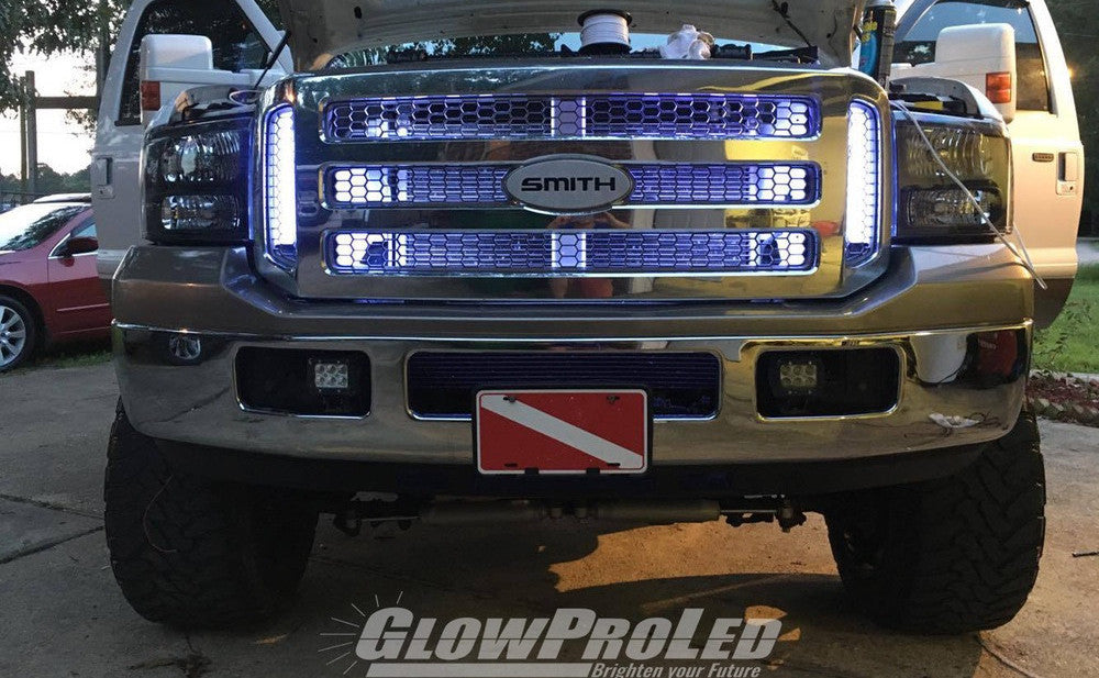 HyperStrip LED Grille Kit (choose color) - Trucks led lighting lifted trucks ford chevy dodge led glow lighting 