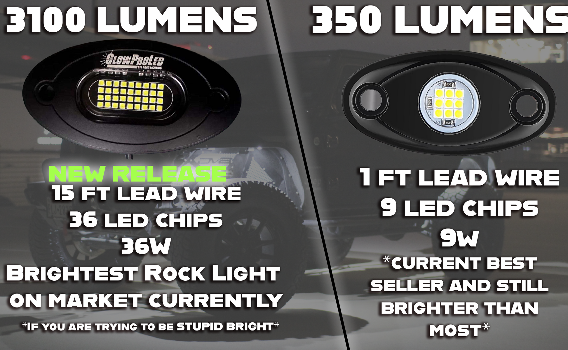 104 Led Pure White Rock Lights (The brightest on the market) – MidsouthLED